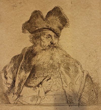 Old Man with a Divided Fur Cap by Rembrandt van Rijn